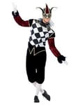 Smiffys Gothic Venetian Harlequin Costume, Black with Top, Trousers & Collar, Halloween Carnival of The Damn Fancy Dress, Adult Dress Up Costumes