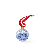 Blue Italian Christmas Bauble - Full Scene 7.5cm