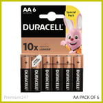 6 X DURACELL AA POWER ALKALINE BATTERIES LR6 MN1500 LONGEST EXPIRY