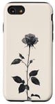 Coque pour iPhone SE (2020) / 7 / 8 Rose Minimalisme Dessin à l'encre Art floral Esthétique