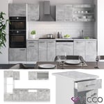 Cuisine Vicco R-Line 300 cm, cuisine intégrée, ensemble cuisine, cuisine 