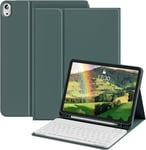 Étui De Clavier Pour Ipad 10e Génération 2022 (10,9""),Étui De Protection Avec Coque Arrière En Tpu,Support Pour Stylo Et Clavier Magnétique Amovible Avec Disposition Qwertz,Veille/Réveil