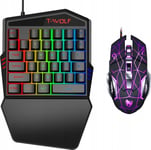 Klawiatura Extralink Extralink Gaming Set Tf900 2In1 Led Gaming Wsad Keyboard+Mouse