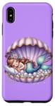 Coque pour iPhone XS Max Sirène Lilas Violet Sleepy Coquillage Sous L'eau