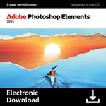 Adobe Photoshop Elements 2025 - Windows / Mac -kuvankäsittelyohjelma, ESD - sähköinen lisenssi