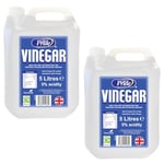 White Vinegar 2x5L | Food Grade | Suitable for Cleaning, Weed Killer, Limescale Remover, Glass Cleaner, Stain Remover, Baking, Pickling, Marinating | UK Made | (Pack of 2) 10 Litres