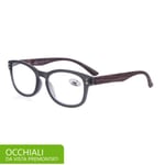 Lunettes Vue Lentilles Graduate Lecture Monture Homme Femme + 1.0° Bois Foncé