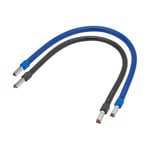 Embouts de cablage pré isolé - Connecteur électrique - Set De Cables De Connexion Avec Embout Sertie Bleu Noir H07Vk 10 mm ² 0,26M - Debflex - 707741