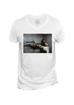 T-Shirt Homme Col V Nathalie Portman Jean Reno Leon Tueur A Gage Guns Cinema