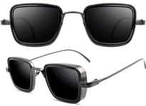 Isot unisex retro-aviator aurinkolasit