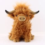 25 cm Highland Cow mjuk plysch skotsk skotsk ko present Brown