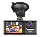 Bilkamera med Tre kameror, Full HD 1080p, BlackBox, backkamera, MicroSD, 170° vidvinkel
