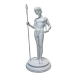 Design Toscano PD1946 Dionysos Dieu Grec de la Fertilité Statuette en Marbre Lié à la Résine, Blanc, 11.5 x 11.5 x 25.5 cm