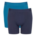 Sloggi 2P Men Ever Airy Short CP2 Marine/Blå bomull X-Large Herre