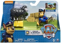 Pat Patrouille Chien Chase + Mouton Marley + Botte De Paille Figurine Paw Patrol