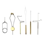 freneci Kit D'outils de Nouage de Mouche 6 Pièces étau Porte-Fil de Canette Poignée de Finition Fouet