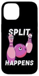 Coque pour iPhone 14 Split Happens Bowler Funny Bowling