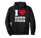 Red Heart I Love Down Under Pullover Hoodie