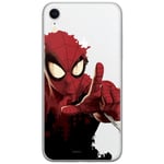 ERT GROUP Coque de téléphone Portable pour Apple Iphone XR Original et sous Licence Officielle Marvel Motif Spider Man 006 Parfaitement adapté à la Forme du téléphone Portable, partiel imprimé