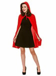 Ladies RED CAPE Fancy Dress Costume Little Red Riding World Book Day Halloween