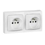 Prise de courant double 2 poles - Legrand - 86078 - Blanc RAL 9010 - Intérieur - Electrique