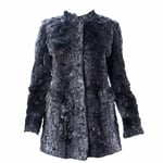 STEVIE MAC Women's Platinum Faux Fur/Sequin Coat #7400 NWT