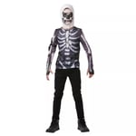 Fortnite Skull Trooper Teen Costume Top & Hood