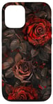 Coque pour iPhone 15 roses rouge foncé Pour la mystérieuse coque de téléphone