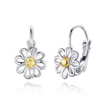 Daisy Crystal Drop Earrings Created with Zircondia® Crystals by Philip Jones