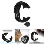 Silicone Rubber Men Smartwatch Wrist Band Bracelet for Suunto M1 M2 M4 M5 (Black