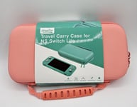 Nintendo Switch Lite Carry Case Game Storage, Protectors, Thumb Grips Coral Pink