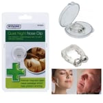 2X Snore Free Nose Clip Anti Snore Help Prevent Snoring Sleep Aid Night Reusable