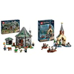 LEGO Harry Potter Hagrid’s Hut: An Unexpected Visit, Toy House for 8 Plus Year Old Kids & Harry Potter Hogwarts Castle Boathouse Set with 2 Boat Toys for 8 Plus Year Old Kid