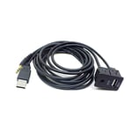 ENJOY-UNIQUE Câble d'extension avec port USB 3,5 mm pour prise auxiliaire de voiture, panneau de montage, prise jack mâle, adaptateur encastré