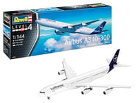 Revell Modélisme I A340-300 Lufthansa New Livery I Kit de Construction I Échelle 1:144 I 112 pièces I Kit de Bricolage à partir de 12 Ans I Modèle d'avion détaillé avec Peinture Authentique