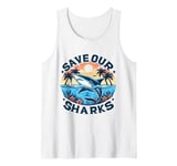 Protect The Shark save the ocean save ocean animals retro Tank Top