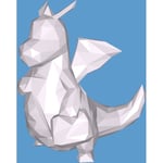 MakeIT Size: Xl, Low Poly "dragonite" Pokémon Collection, Collect All Svart Xl