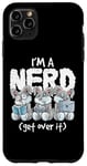 Coque pour iPhone 11 Pro Max Bunny I'm A Nerd Get Over It Nerdy Geek Rabbit Reading Gamer