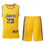 YHDQ Chaussure de Basket-Ball pour Hommes et Femmes Lakers # 23 James, Confortable à Porter, matériau Respirant en Fibre de Polyester, Doux et résistant à la Transpiration (S-3XL)-Yellow-XXL