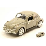 VW BEETLE 1966 BEIGE 1:24 MotorMax Auto Stradali Die Cast Modellino