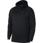 Nike Therma Hooded Long Sleeve Top - Black/Dark Grey, Large