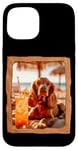 Coque pour iPhone 15 Vibes de plage pour chien avec cocktail et détente