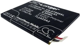 Kompatibelt med Tcl J926T, 3.8V, 2500 mAh