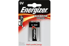 Energizer Batteri Alkaline Power - 9V 6LR61 E-Block 1St.