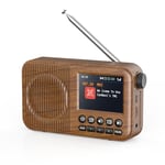 Arafuna Radio Portable, Radio FM Dab+, Radio Dab Plus 60 Stations Préréglées, Grand écran LCD, Double RéVeil, Rechargeable (DR112T)