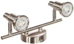 LEDVANCE LED Projecteur de haute qualité à 1 flamme en aluminium, adapté aux murs et plafonds intérieurs, source de lumière GU10 remplaçable incluse, blanc chaud (2700K), 3W, LED SPOT GU10 1x3W