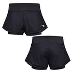 Diadora Sport Short L.Run pour Femme 102172910 XL Noir