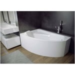 Azura Home Design - Baignoire d'angle gauche rima 130/140/150/160/170 cm avec tablier - Dimensions: 140cm