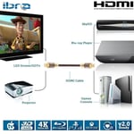 IBRA 2M HDMI 2.0/v1.4A LUXURY GOLD Cable HDTV 3D 2160P Full HD Lead 2 Metre (A6)