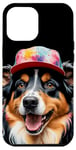 Coque pour iPhone 15 Plus Berger Australien Casquette Snapback Chien Animaux Imprimé